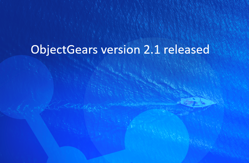 Version ObjectGears 2.1 was released and freely available for download.